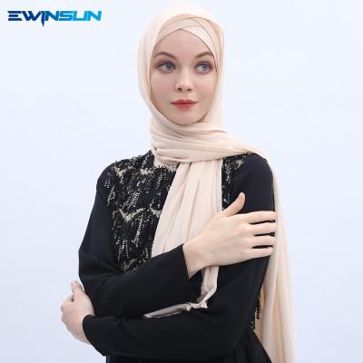 China Fashion New Muslim Instant Black Arabic Dubai High Quality Muslim Hijab Chiffon Hijab Chiffon Shawl Hijab Hijab Islamic Hijab for sale