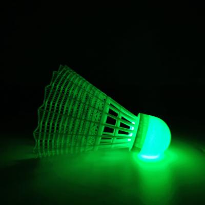 China High-pressure Cork Foaming Element LED Led Badminton Shuttlecocks 4pcs/Tube Feather Shuttlecocks Badminton Birdies Nylon Lighting Balls At Night For Playing for sale