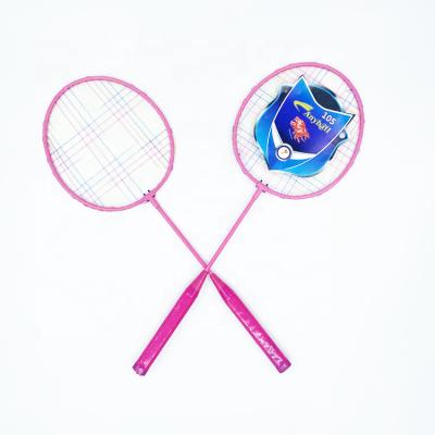 China Playing noise 2021 good quality wholesale cheap steel brands string lightweight badminton racket for sale