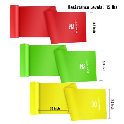 China Elastic Strength Training Resistance Bands 3 Pack Tension Band Strength Training Bands For Home Workout Strength Training for sale