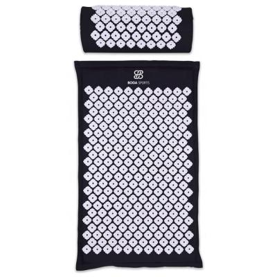 China Eco-Friendly Bodybuilding Fitness Acupressure Massage Mat With Pillow For Body Pain Relief Yoga Acupressure Mat for sale