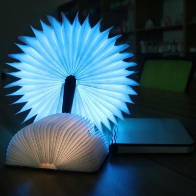 China Walnut fashion wood wholesale decoration new modern design portable led book table lamp for sale