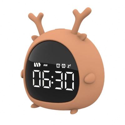 China LUMINOVA Large Creative Desk Clock Elf Word Display Bedside Led Alarm Clock For Women for sale