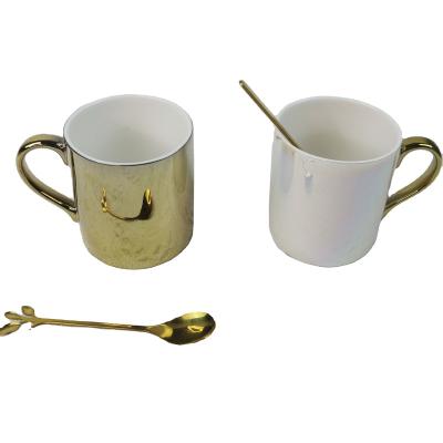 China Best New Viable Selling Bone China 260cc Mug With Gold Plated for sale