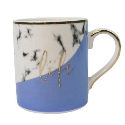 China 2022 4pcs 260cc Ethiopian Cup Viable Hot Selling Custom Ceramic Mug Gold Line for sale