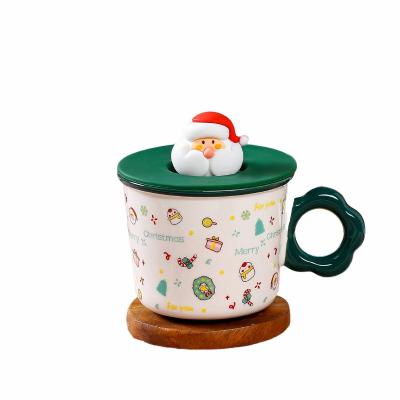 China Viable Factory Custom Ceramic Coffee Mugs Porcelain Tea Cup Christmas Gift Ceramic Mug Set Color Glazed Tea Cup for sale