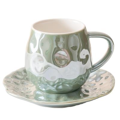 China Viable Hot Selling Ceramic Cup And Saucer Porcelain 210cc Tea Cups And Saucers Coffee Cup Set for sale