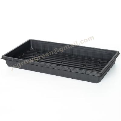 China Quality Durable 1020 Seedling Plastic Nursery Tray Transport Flat Rice Trays Square And Rectangle for sale