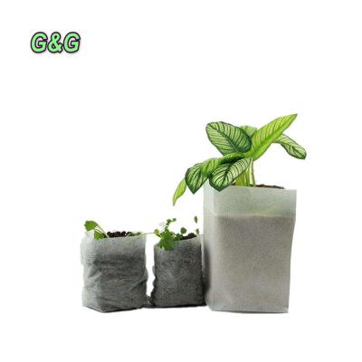 China Environmental Friendly Green Grow China Supplier Biodegradable Nonwoven Nursery Bags Plant Grow Bags Cloth Seedling Potted Plants Pocket Garden for sale