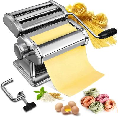 China Restaurant Pasta Roller and Roller Pasta Machine Stainless Steel Cutter Dough Kneading Machine Manual Steel Cutting Machines for sale