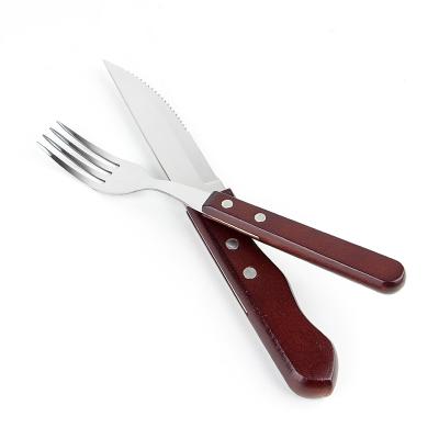 China Wholesale Viable Western Dinnerware Stain Steak Cutlery Forks And Knives Set for sale