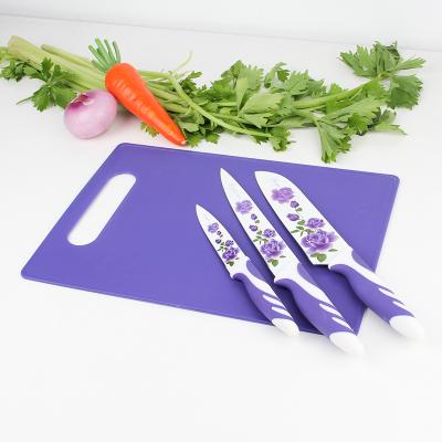 China High Quality Sustainable Price Food Safety Cheap Kitchen Knife Sets With Cutting Board for sale