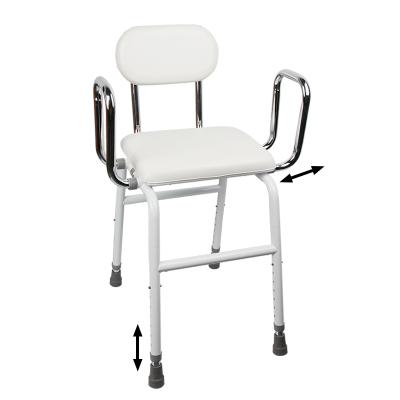 China Various Factory Manufacture Adjustable (Height) Non-slip Shower Chair With Armrest And Backrest for sale