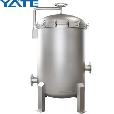 China SS 304 / 316 Industrial High Flow Cartridge Stainless Steel Water Bag Filter Double Housing For Water Treatment for sale