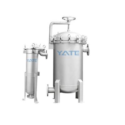 China Single Multiple Stainless Steel Bag Filter Housing Milk Beverage Liquid Filtration for sale