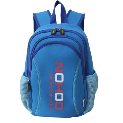 China Blue Children School Backpacks Waterproof with Soft Neoprene for sale