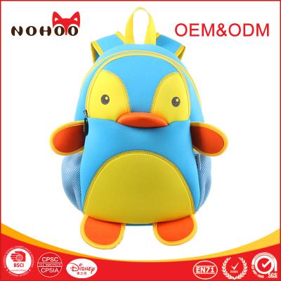 China LOGOTIPO modificado para requisitos particulares mochila preescolar del niño del diseño del pingüino disponible en venta