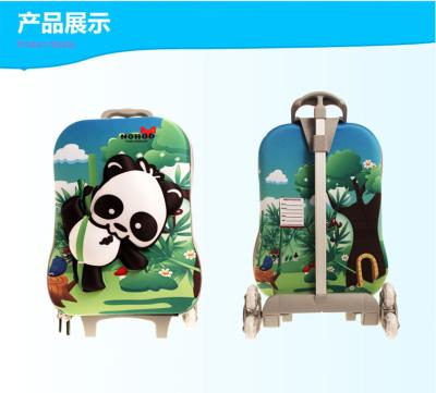 China Animal Print Kids Hard Case Luggage / Suitcases For Kids Cartoon Panda Pattern for sale