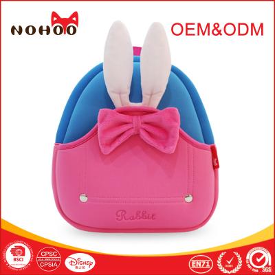 China Pink Neoprene Toddler Backpack With Pretty Bowknot / Grab Handle for sale