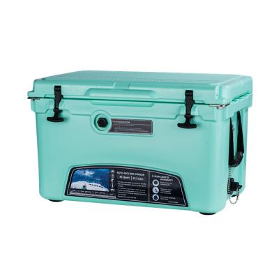 China 45QT Insulated Wholesale Food Grade LLDPE Outdoor Sports Insulated Tanks Picnic Cooler Box for sale