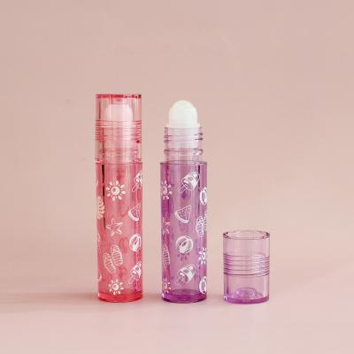 China High Quality Cosmetics Roll Ball For Wholesale Lip Gloss Lip Oil Tube Roll On Lip Gloss Container Round Tube Applicator Empty Roller Cream for sale