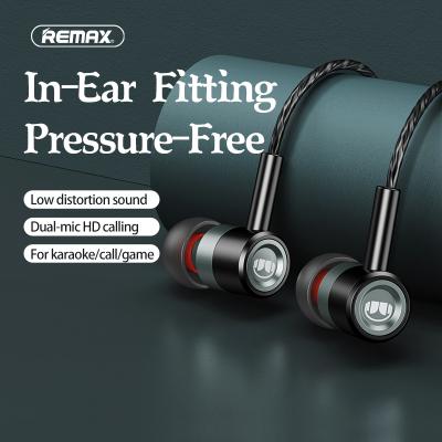 China In-Ear Remax wired ear phone earphone realme wired logo earphone wired headphones high quality for sale