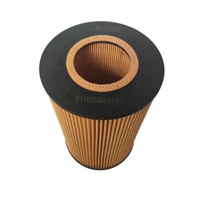 China Filter Paper OEM Truck Engine Lube Oil Filter Cartridge E422hd86 51055040108 51055040122 D2066 51055040107 for sale