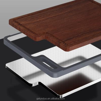 China Disposable two-way cutting board with stainless steel and stainless wood cutting board for sale