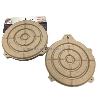 China Eco - Friendly Inner Kraft Paper Pulp 3D Artwork Molded Paper Target for sale