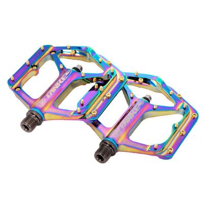 China CNC product/light dazzle lightweight aluminum alloy sealed supporting colorful bicycle pedal MTB road bike pedals for sale