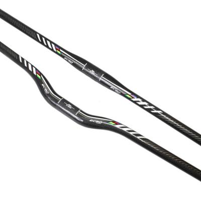 China 3K Mountain Bikes Carbon Fiber MTB Bicycle Handlebar 31.8mm Flat Glossy Riser Bike Handlebar 600-720mm for sale