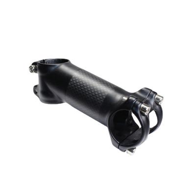 China Carbon+Aluminum 3K Matt Carbon Fiber Aluminum Alloy MTB Bicycle Handlebar Stem 31.8mm 17 Degree 70/80/90/100/110mm Bicycle Parts for sale