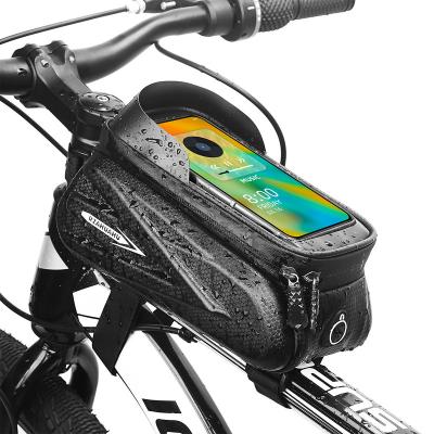 China Travel Bike Bag OEM ODM Bicycle Front Waterproof MTB Bike Frame Cell Phone Bag Reflective Protective Holder for sale