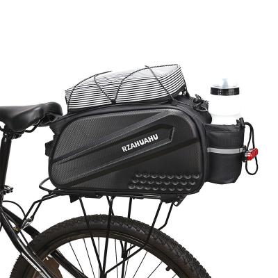 China Multifunctional Reflective Waterproof Bike Cargo Trunk Bag Bike Seat Frame Cargo Pannier Rear Bag With Extra Bottle Holder for sale