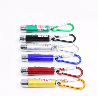 China Camping 3 IN Custom Carabiner 1Infrared Red Led Flashlight Logo Metal Mini Gift Banknote UV Light Checking Key Chain for sale