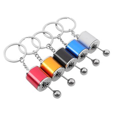 China Car promotion gift news manual gear shift metal key ring modification parts advertising key chain for sale