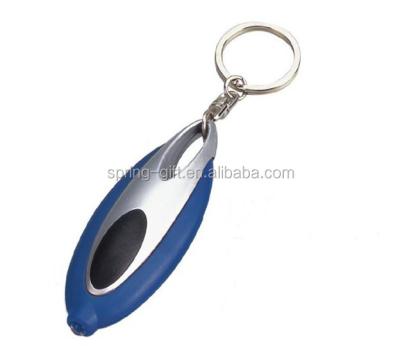 China Promotion Gift Mini Fish Flashlight Keychain Rubber Handle Torch Led Light Key Chain for sale