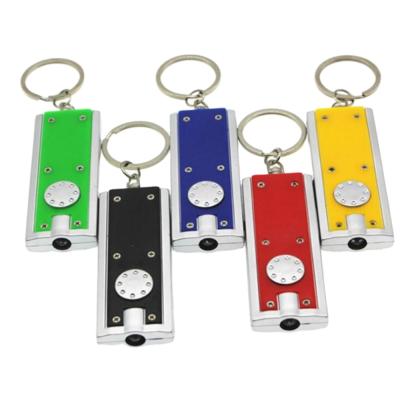 China Key Chain Led Key Chain Light Plastic Torch Promotional Rectangular Led Key Chain for sale