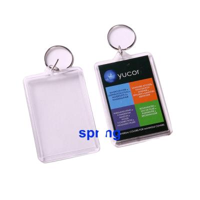 China Custom Chain Photo Promotion Logo Blank Acrylic Key Plastic Key Chain for sale