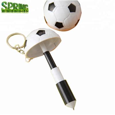 China Promotional Pen Customized Logo Soccer Ball Pen Key Chain , Soccer Ballpoint Pen With Key Chain for sale