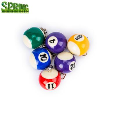 China Souvenir Gifts Promotional Gift Mini Billiard Key Chain Billiard Table Ball Key Chain Keychain for sale