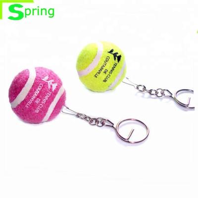 China High Quality Tennis Ball Felt /Promotion Key Chain Sports Tennis Ball Keychain for sale