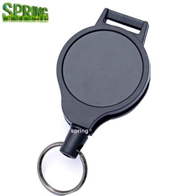 China ID Card Badge Holding Amazon New Style Locking Professional Heavy Duty Power Badge Retractable Reel with Retractable 1mm Thick Steel Rope 24