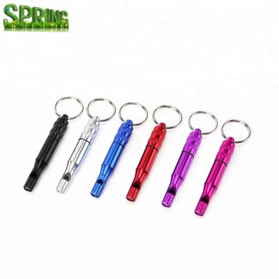 China Various Whislte Metal Whistle With Key Ring /Aluminum Whistle Key Chain for sale