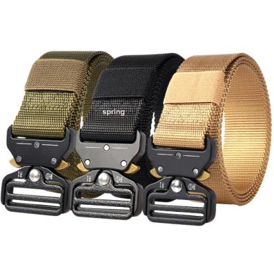 China Nylon Customized Belt High Quality Military Nylon Men's Outdoor Tactical Webbing Belt Quick Release Belt for sale