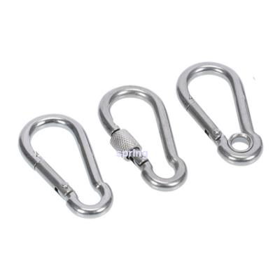 China Heavy Duty Carabiner Clips, Snap Hooks, 304 Stainless Steel Spring Snap Snaps Carabiner Quick Release Spring Clips For Camping Hiking for sale