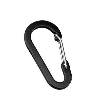 China Quick Hook 4 Colorful--8cm Carabiner D-shape Aluminum Hook Clip Key Chain Upright Carabiner For Outdoor Camping Hiking for sale