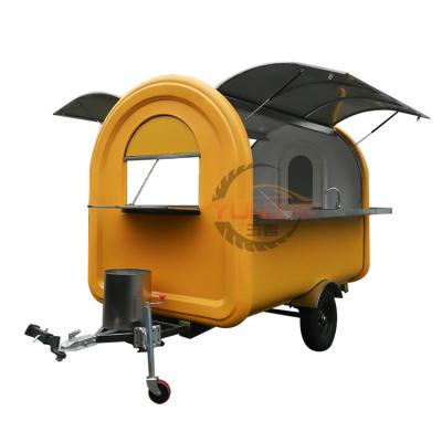 China Vegetable processing factory high quality mobile trailer kitchen trailer coffee bbq pancake food cart for sale