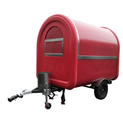 China Vegetable Processing Factory Wholesale Customized FRP Food Truck Trailer Multifunctional Hotdog Hot Dog Hamburger Trailer For BBQ for sale