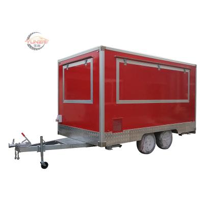 China 2021 Vegetable Processing Plant Customized FRP Multifunctional Square Mobile Pizza Food Truck With Equipment For Ice Cream for sale